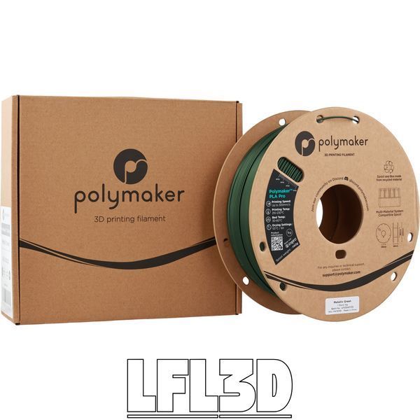 Polymaker&trade; PLA Pro, Metallic Green, 1 кг &mdash; зелений філамент, пластик для 3д-друку PA13030 фото