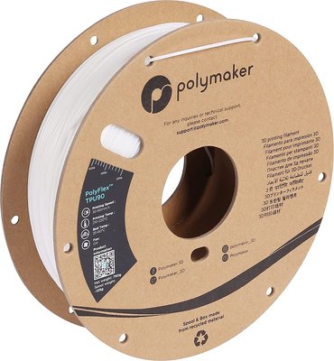 Polymaker PolyFlex™ TPU90, White, 0,75 кг — філамент, пластик для 3д-друку PD02002 фото