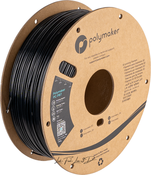Polymaker PC-PBT, Black, 1 кг — філамент, пластик для 3д-друку PC05001 фото