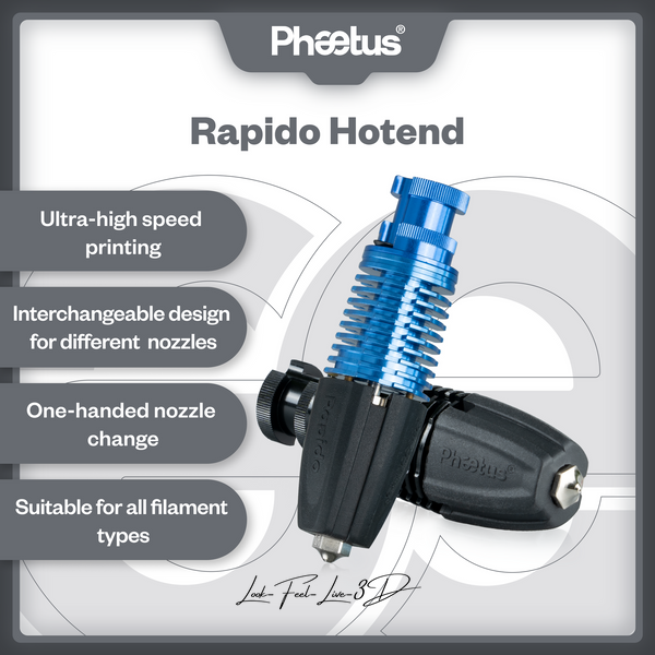 Хотенд Phaetus Rapido Hotend UHF, Blue, синій Phaetus0097 фото