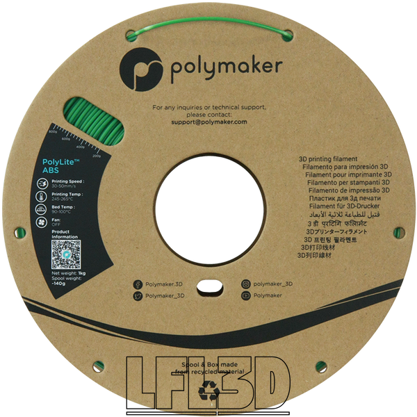 Polymaker&trade; ABS, Green, 1 kg PE01005 photo
