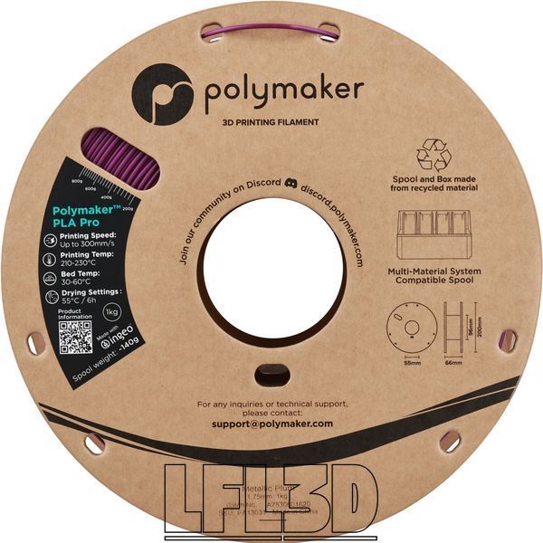 Polymaker&trade; PLA Pro, Metallic Plum, 1 кг &mdash; фіолетовий філамент, пластик для 3д-друку PA13031 фото