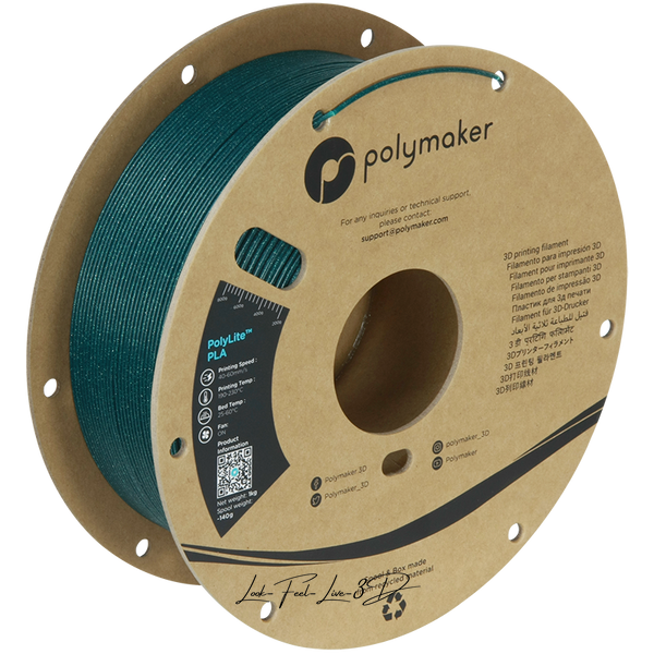 Polymaker PolyLite™ Galaxy PLA, Galaxy Dark Green, 1 кг — зелений філамент, пластик для 3д-друку PA02097 фото