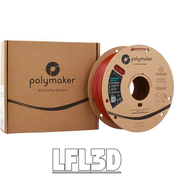 Polymaker&trade; PLA Pro, Metallic Dark Red, 1 кг &mdash; темно-червоний філамент, пластик для 3д-друку PA13032 фото