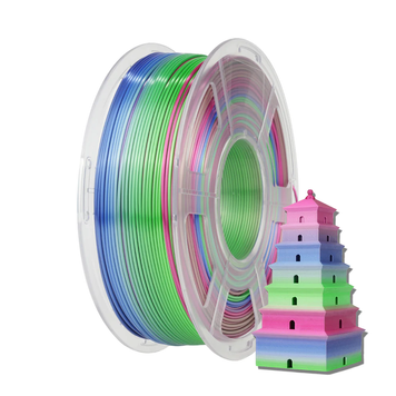 Filament, plastic for 3D printing SUNLU Silk PLA+, Rainbow 06, 1 kg