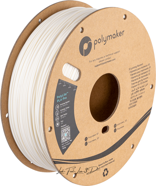 Polymaker PolyLite™ PLA Pro, White, 1 кг — філамент, пластик для 3д-друку PA07002 фото