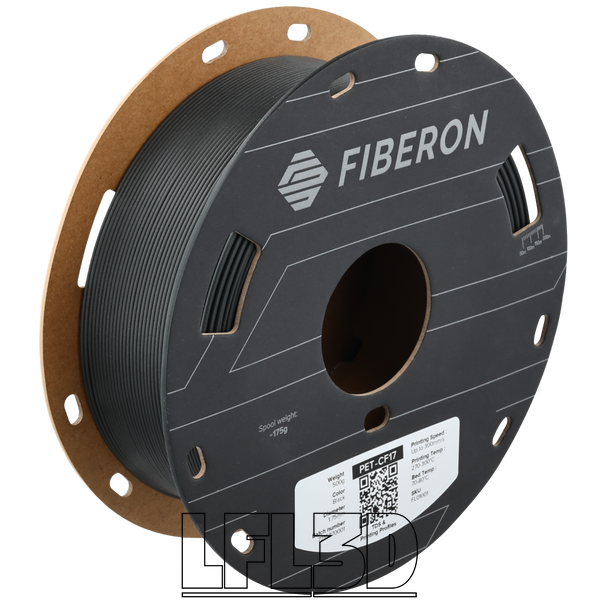 Fiberon&trade; PET-CF17 Black, 1 кг &mdash; чорний філамент, пластик для 3д-друку FL01003 фото