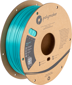 Filament, plastic for 3D printing Polymaker PolyLite™ Silk PLA, Silk Polymaker Teal, 1 kg