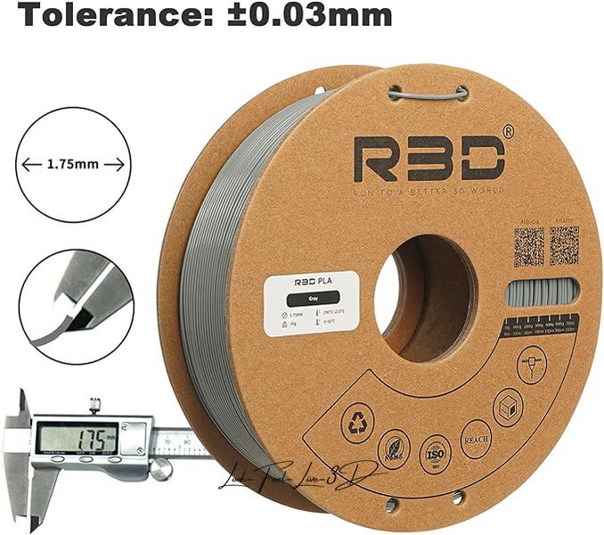 R3D PLA, Gray, 1 кг — філамент, пластик для 3д-друку R3D-PLA-G фото