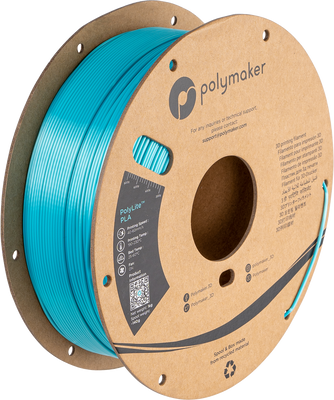 Polymaker PolyLite™ Silk PLA, Silk Light Blue, 1 кг — філамент, пластик для 3д-друку PA03021 фото