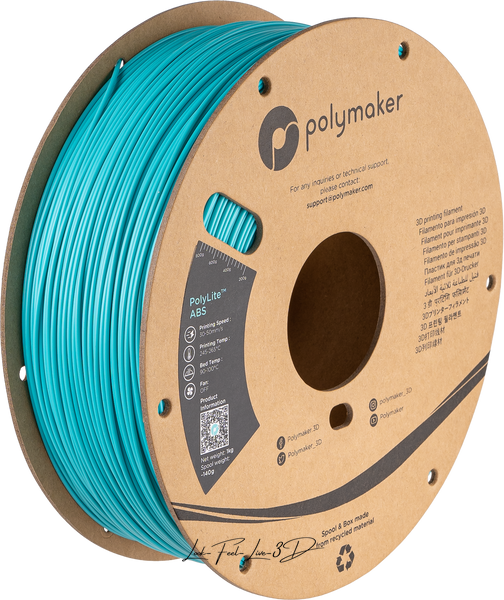 Polymaker PolyLite™ ABS, Polymaker Teal, 1 кг — філамент, пластик для 3д-друку PE01010 фото
