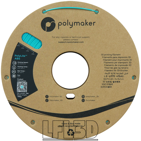 Polymaker&trade; ABS, Polymaker Teal, 1 кг &mdash; бірюзовий філамент, пластик для 3д-друку PE01010 фото