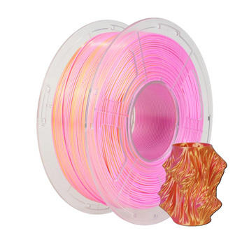 Filament, plastic for 3D printing SUNLU Silk PLA+, Dual Color, Pink-Gold, 1 kg