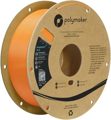 Polymaker PolySonic™ PLA, Orange, 1 кг — філамент, пластик для 3д-друку PA12007 фото