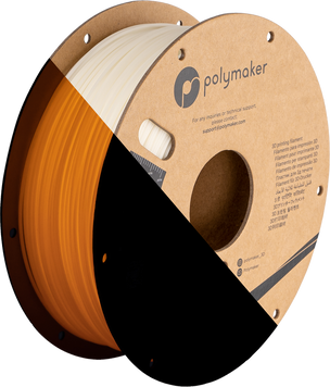 Polymaker PolyLite™ Glow PLA, Glow Orange, 1 кг — біло-оранжевий філамент, пластик для 3д-друку PA02078 фото