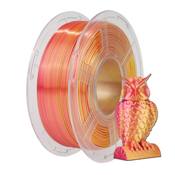 Filament, plastic for 3D printing SUNLU Silk PLA+, Dual Color, Red-Gold, 1 kg