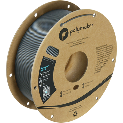 Filament, plastic for 3D printing Polymaker PolyLite™ PETG, Dark Grey, 1 kg