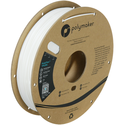 Polymaker PolyFlex™ TPU95, White, 0,75 кг — філамент, пластик для 3д-друку PD01002 фото