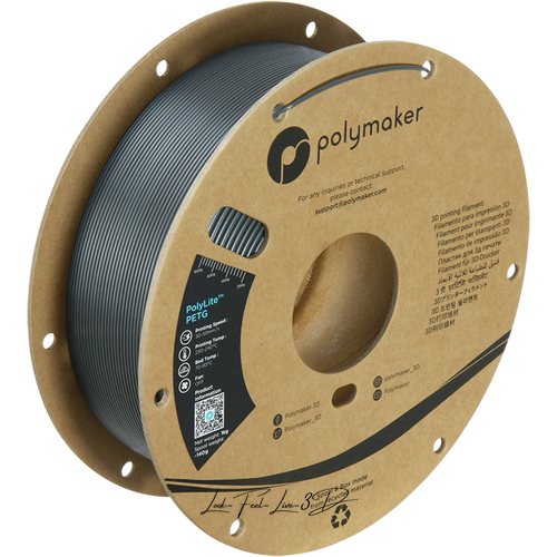 Polymaker PolyLite™ PETG, Dark Grey, 1 кг — філамент, пластик для 3д-друку PB01056 фото