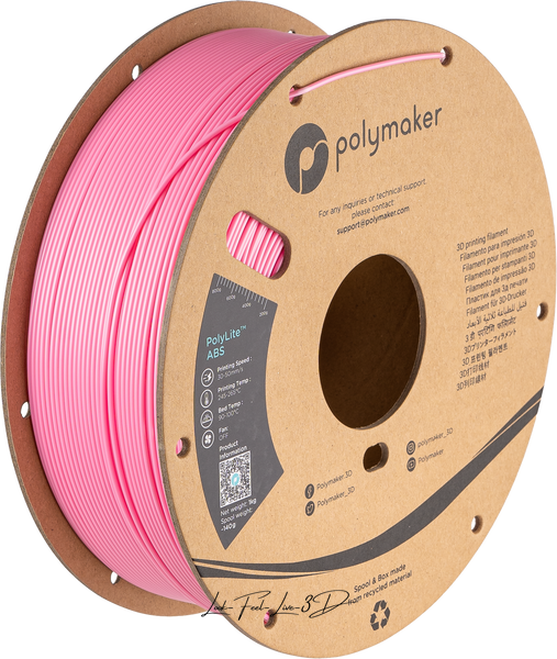 Polymaker PolyLite™ ABS, Pink, 1 кг — філамент, пластик для 3д-друку PE01029 фото