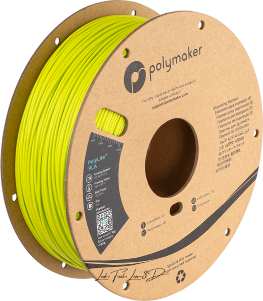 Polymaker PolyLite™ PLA, Lime Green, 1 кг — зелений філамент, пластик для 3д-друку PA02060 фото