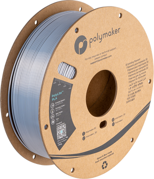 Filament, plastic for 3D printing Polymaker PolyLite™ Silk PLA, Silk Silver, 1 kg