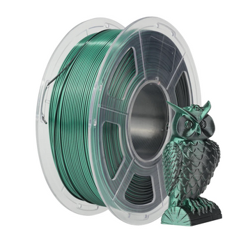 Filament, plastic for 3D printing SUNLU Silk PLA+, Dual Color, Black-Green, 1 kg