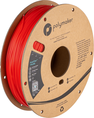 Polymaker PolyFlex™ TPU95, Red, 0,75 кг — філамент, пластик для 3д-друку PD01003 фото