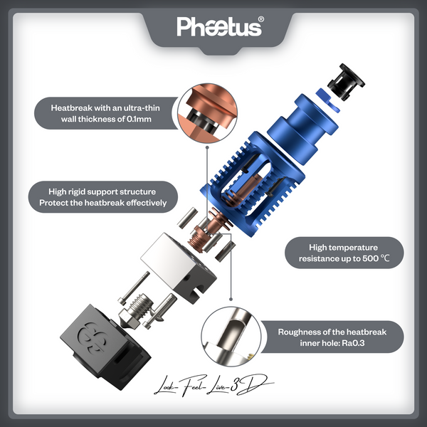 Phaetus Dragon Hotend ST, Blue