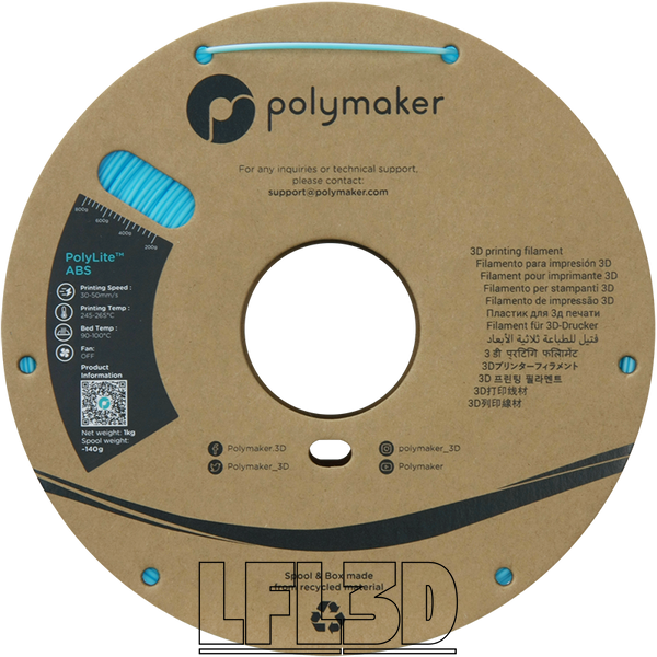 Polymaker&trade; ABS, Light Blue, 1 кг &mdash; блакитний філамент, пластик для 3д-друку PE01031 фото