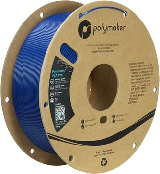 Polymaker PolySonic™ PLA Pro, Blue, 1 кг — синій філамент, пластик для 3д-друку PA13004 фото