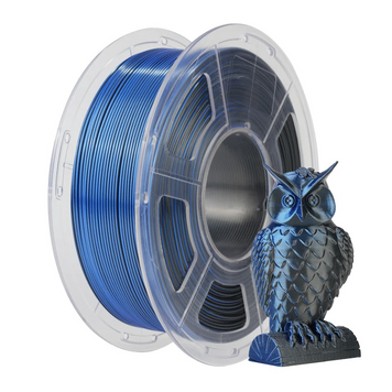 Filament, plastic for 3D printing SUNLU Silk PLA+, Dual Color, Black-Blue, 1 kg