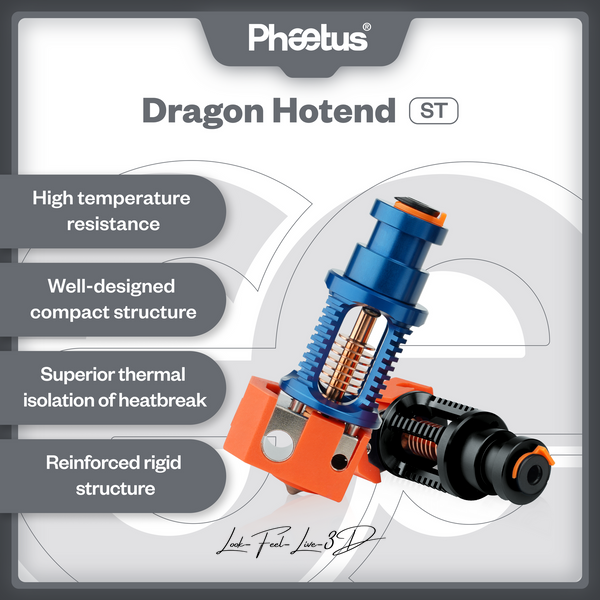 Хотенд Phaetus Dragon Hotend ST, Black, чорний Phaetus0105 фото