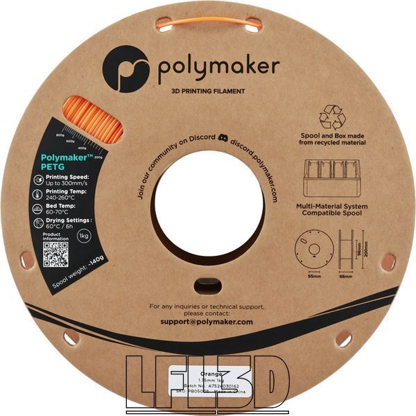 Polymaker&trade; PETG Orange PB05005 photo
