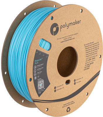 Polymaker PolyLite™ PLA, Aqua Blue, 1 кг — блакитний філамент, пластик для 3д-друку PA02063 фото