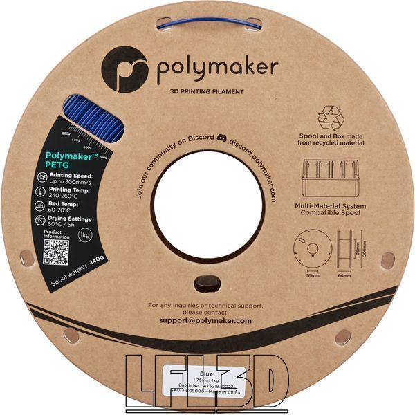 Polymaker&trade; PETG Blue PB05006 photo