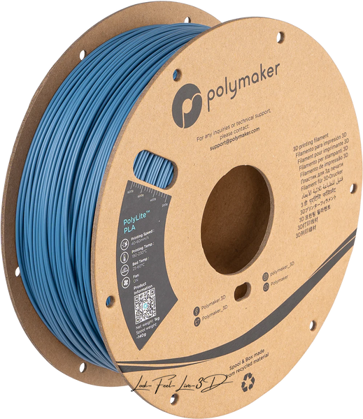 Filament, plastic for 3D printing Polymaker PolyLite™ PLA, Stone Blue, 1 kg