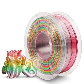 Filament, plastic for 3D printing SUNLU Silk PLA+, Rainbow 01, 1 kg