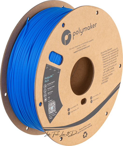 Filament, plastic for 3D printing Polymaker PolyLite™ PLA, Azure Blue, 1 kg