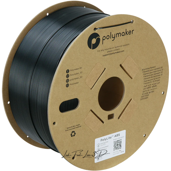 Filament, plastic for 3D printing Polymaker PolyLite™ ABS, Black, 3 kg