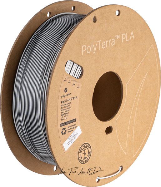 Filament, plastic for 3D printing Polymaker PolyTerra™ Dual PLA, Shadow Black (White-Black), 1 kg