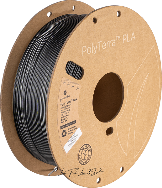 Filament, plastic for 3D printing Polymaker PolyTerra™ Dual PLA, Shadow Black (White-Black), 1 kg