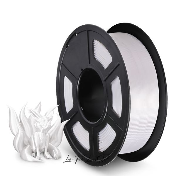 Filament, plastic for 3D printing SUNLU Silk PLA+, White, 1 kg