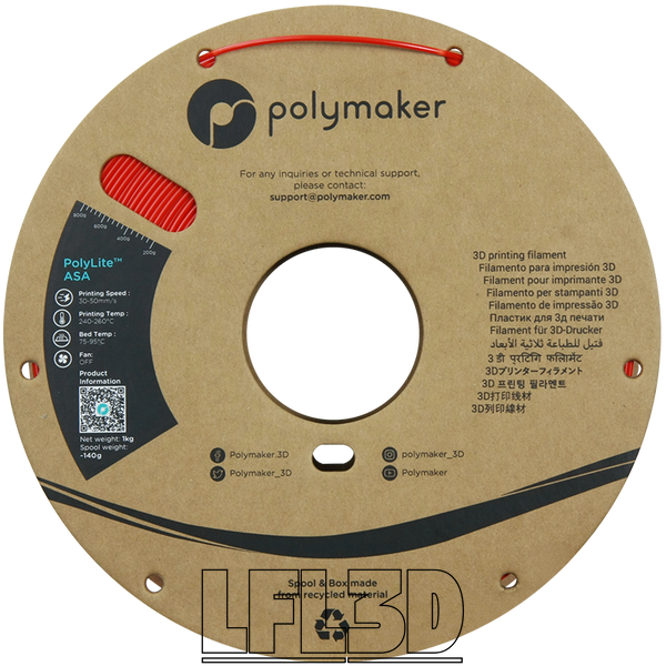Polymaker&trade; ASA, Red, 1 kg PF01004 photo