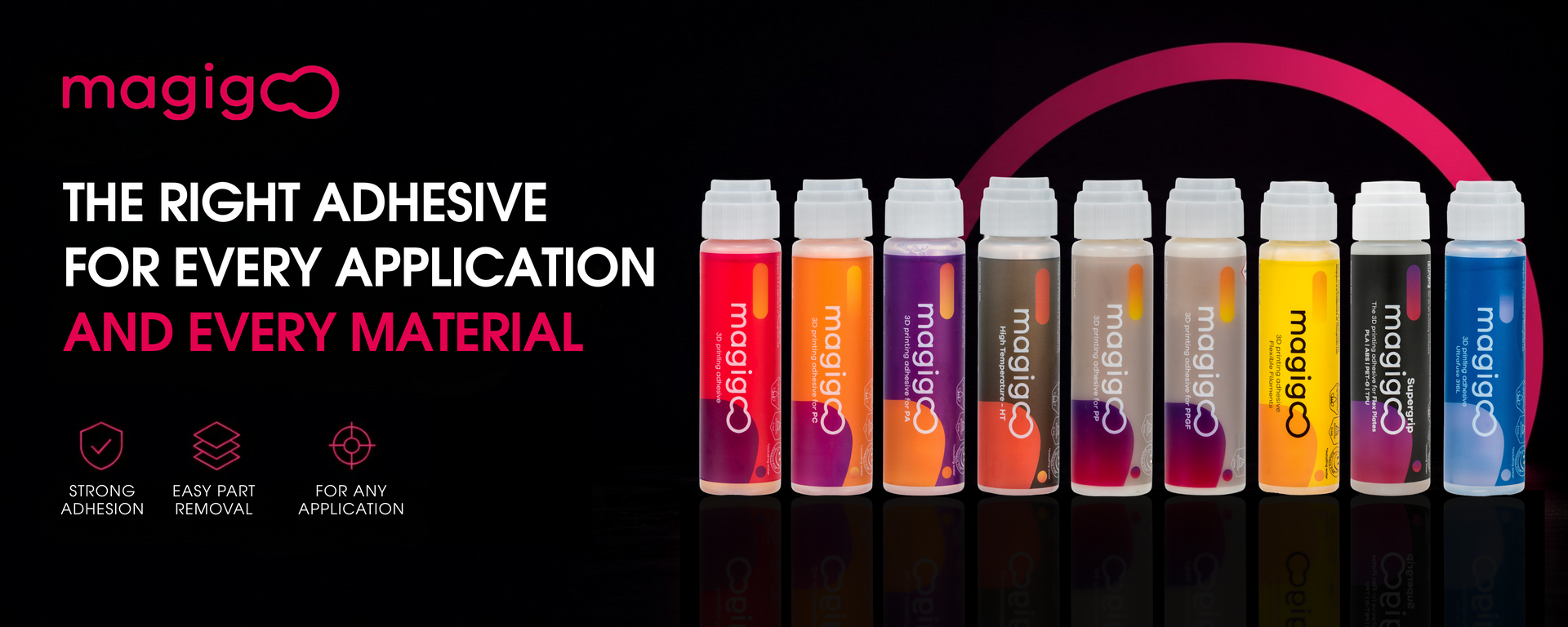 Magigoo 3D printing adhesives — solutions for any application and material with reliable adhesion and easy part removal