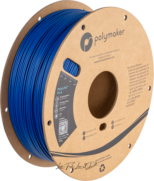 Filament, plastic for 3D printing Polymaker PolyLite™ PLA, Blue, 1 kg