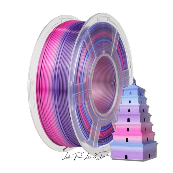 Filament, plastic for 3D printing SUNLU Silk PLA+, Rainbow 02, 1 kg