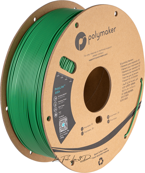 Polymaker PolyLite™ ASA, Green, 1 кг — філамент, пластик для 3д-друку PF01030 фото