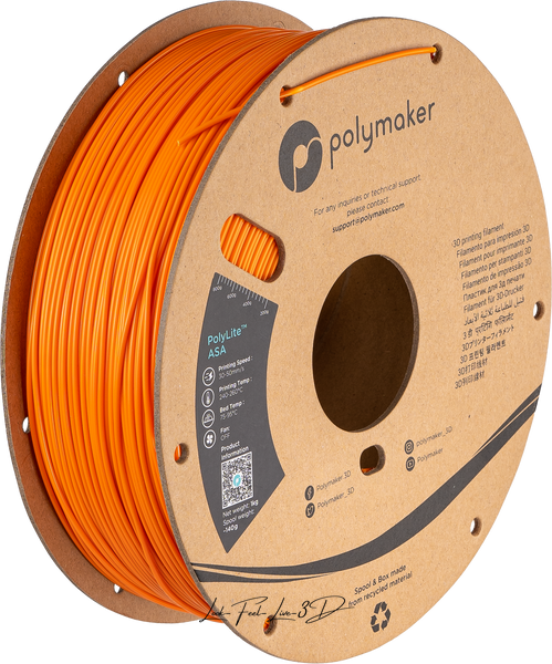 Polymaker PolyLite™ ASA, Orange, 1 кг — філамент, пластик для 3д-друку PF01007 фото