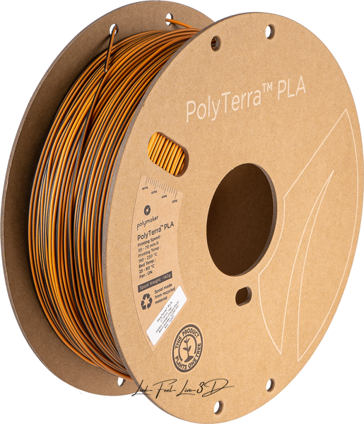 Polymaker PolyTerra™ Dual PLA, Shadow Orange (Orange-Black), 1 кг — філамент, пластик для 3д-друку PA04021 фото